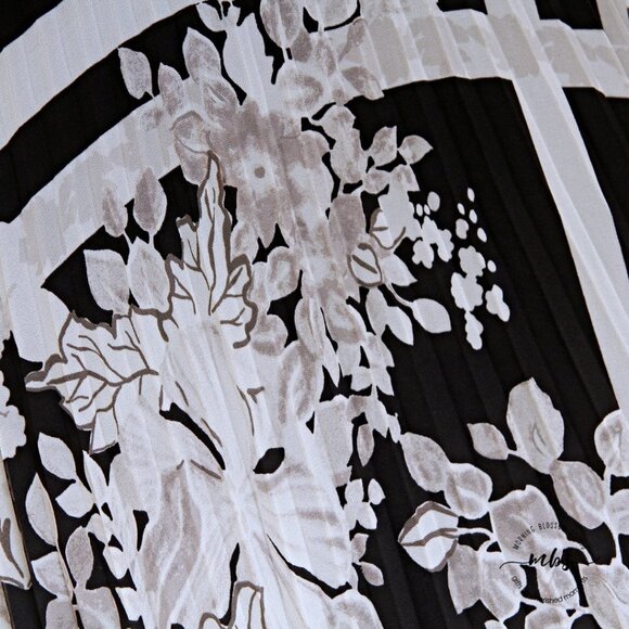 NWT Talbots Lattice Bouquets Pleated Midi Skirt - Picture 8 of 9